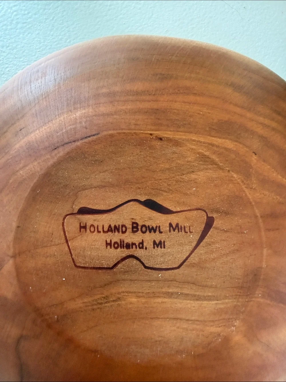Holland Bowl Mill 9” Wood Bowl Handmade Michigan Solid Wood USA